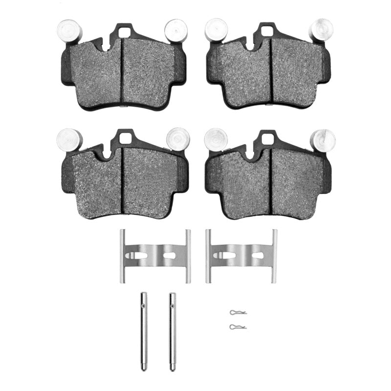 R1 03-16 Porsche Boxster Rear Semi Met Pads & Hardware Kit