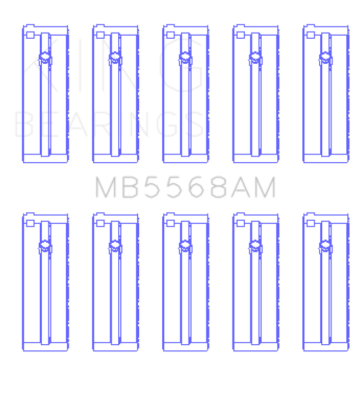 King Engine Bearings Honda D16A/Y/Z H22A4 F23A (Size +0.25mm) Crankshaft Main Bearing Set