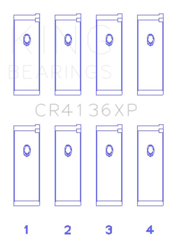 King Engine Bearings Nissan SR20DE/DET RWD (2.0L) (Size .026) Connecting Rod Bearing Set