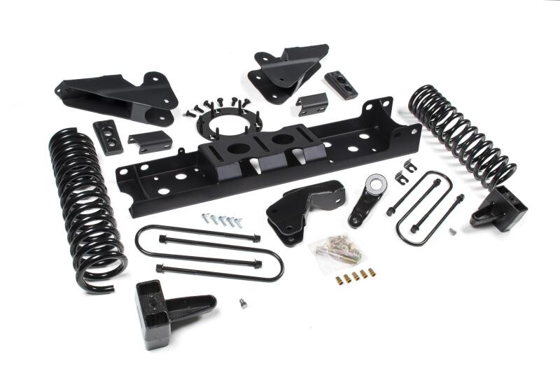 Zone Offroad 2019 Ram 3500 4in Radius Arm Bracket Gas - 2in Rear Block w/ Overload - Nitro Shocks