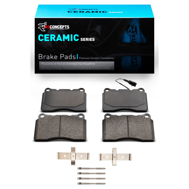 R1 14-22 Maserati Ghibli Front Ceramic Pads & Hardware Kit