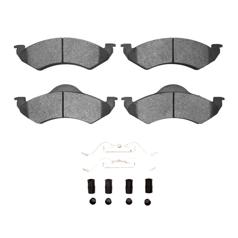 R1 00-02 Dodge Dakota 4WD Front Semi Met Pads & Hardware Kit