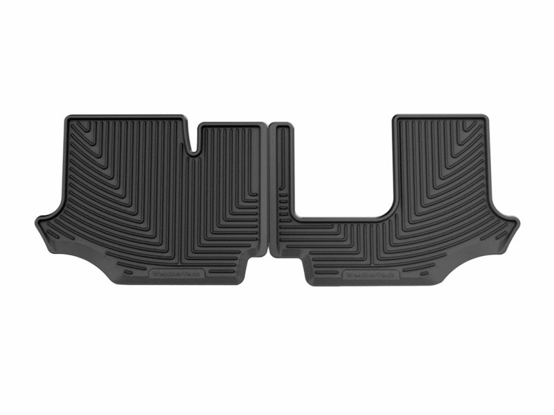 WeatherTech 18-26 Volkswagen Atlas-Bench 2nd Row-3rd Row Rear All-Weather Floor Mats - Black