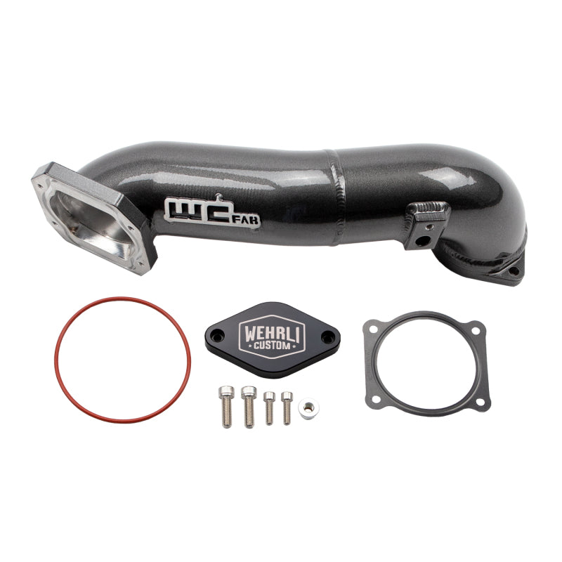 Wehrli 11-16 Duramax LML Passenger Side 3.5 in. Intercooler Pipe - Candy Red