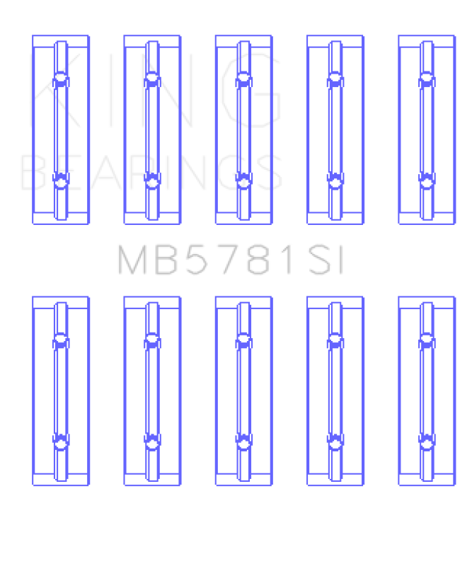 King Engine Bearings Nissan MR18DE / MR20DE (Size STD) Main Bearing Set