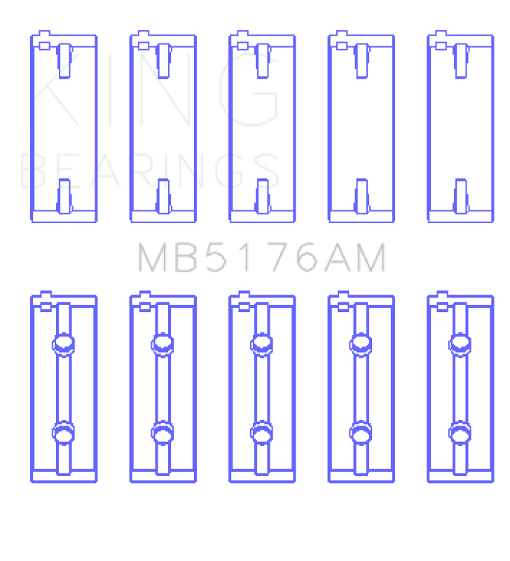 King Engine Bearings Mitsubishi 4G93 SOHC (Size 0.5) Main Bearing Set