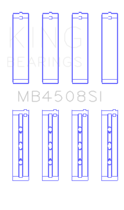 King Engine Bearings Acura J30A/J32A/J35A/J35Z (Size +.025) Performance Main Bearing Set