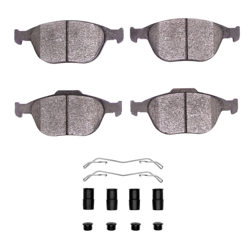 R1 02-13 Ford Transit CONNECT Front Semi Met Pads & Hardware Kit