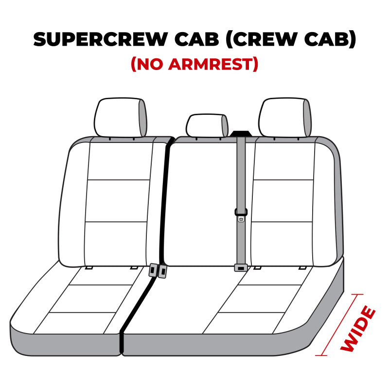Covercraft 19-24 Ford F-250 Waterproof Polyester SeatSaver Custom Second Row Seat Covers - Grey