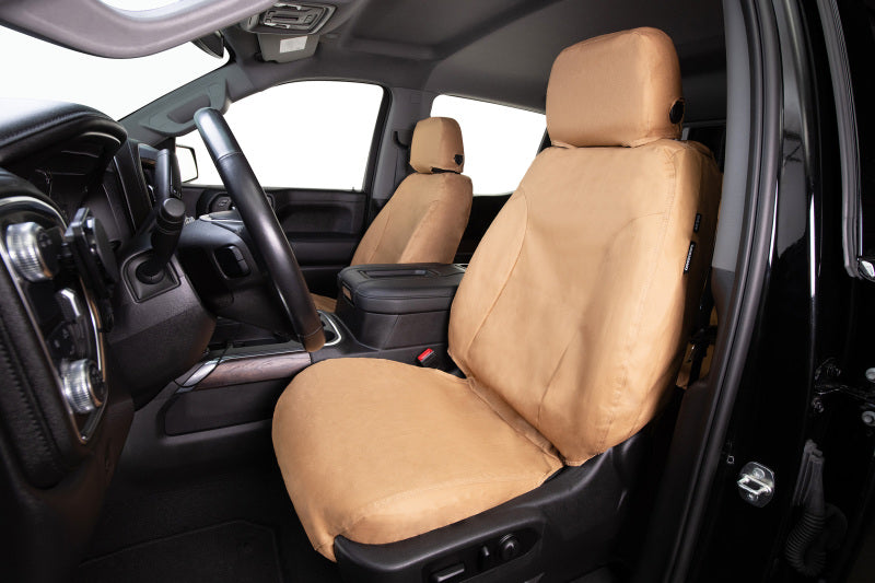 Covercraft 14-22 Dodge Ram ProMaster Polycotton SeatSaver Custom Front Row Seat Covers -Tan