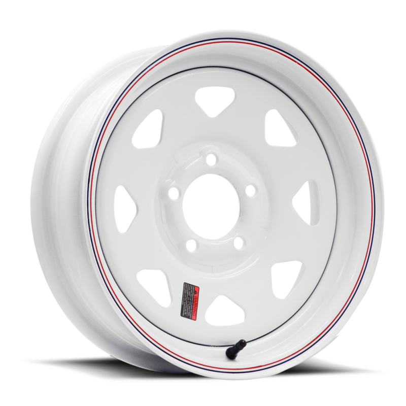 Raceline 80 Series 8 Spoke 16x8in / 8x6.5 BP / 4.5in BS - White