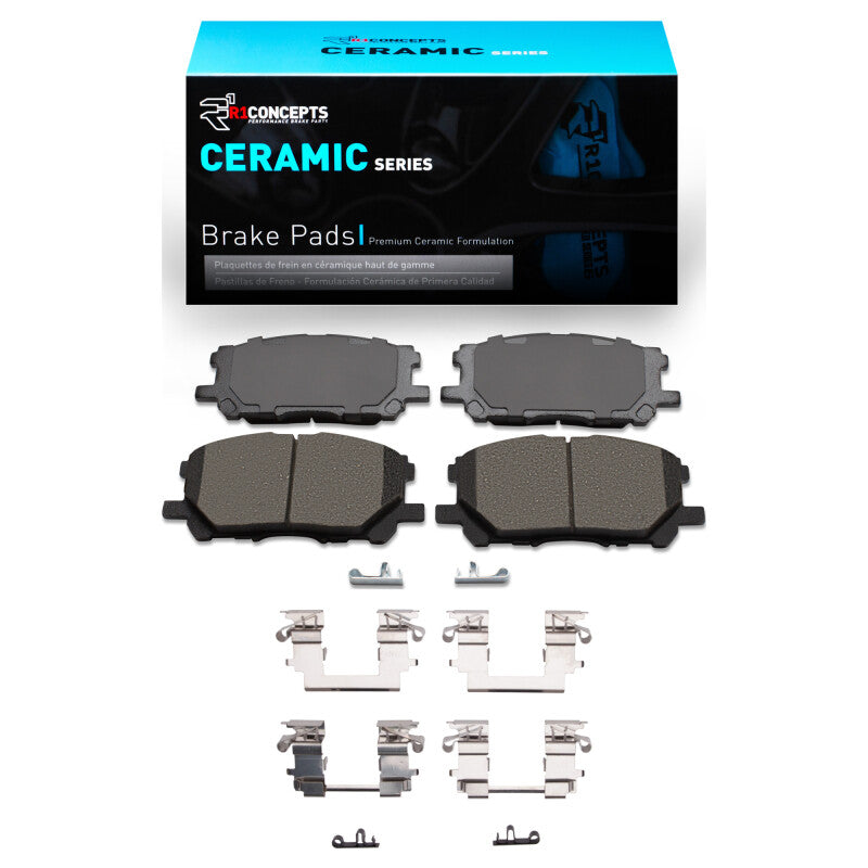 R1 04-09 Lexus RX400h Front Ceramic Brake Pads & Hardware Kit