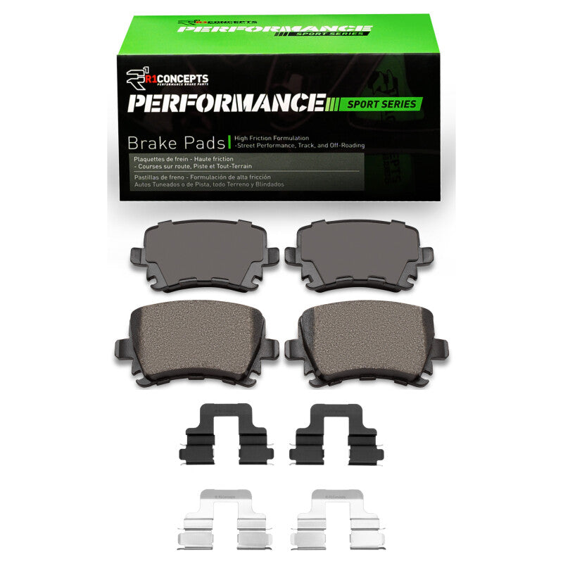 R1 2000-2018 Audi A6 Quattro Rear R1 Performance Sport Pads & Hardware Kit