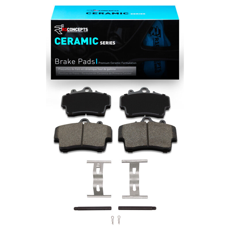 R1 97-08 Porsche Boxster Front Ceramic Brake Pads & Hardware Kit