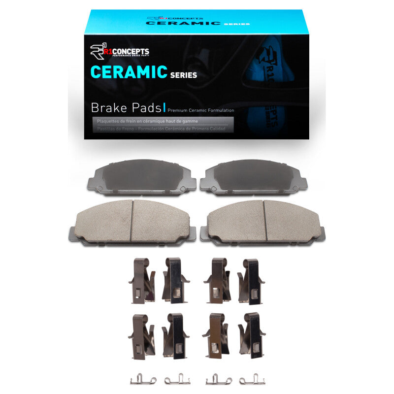 R1 99-24 Chevrolet W5500 Tiltmaster Front/Rear Ceramic Pads & Hardware Kit