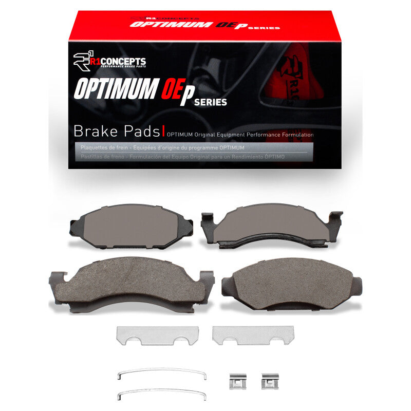 R1 73-85 Ford F-250 2WD (Excl Super Duty) Front Optimum OE Pads & Hardware Kit