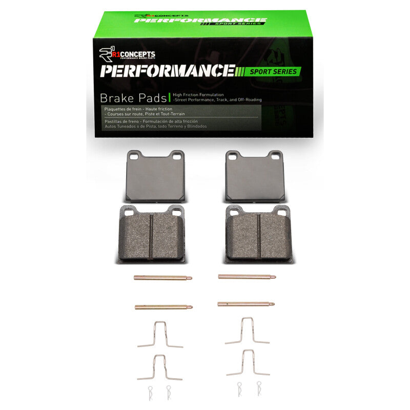 R1 67-91 Mercedes-Benz 280SEL Rear Performance Sport Pads & Hardware Kit
