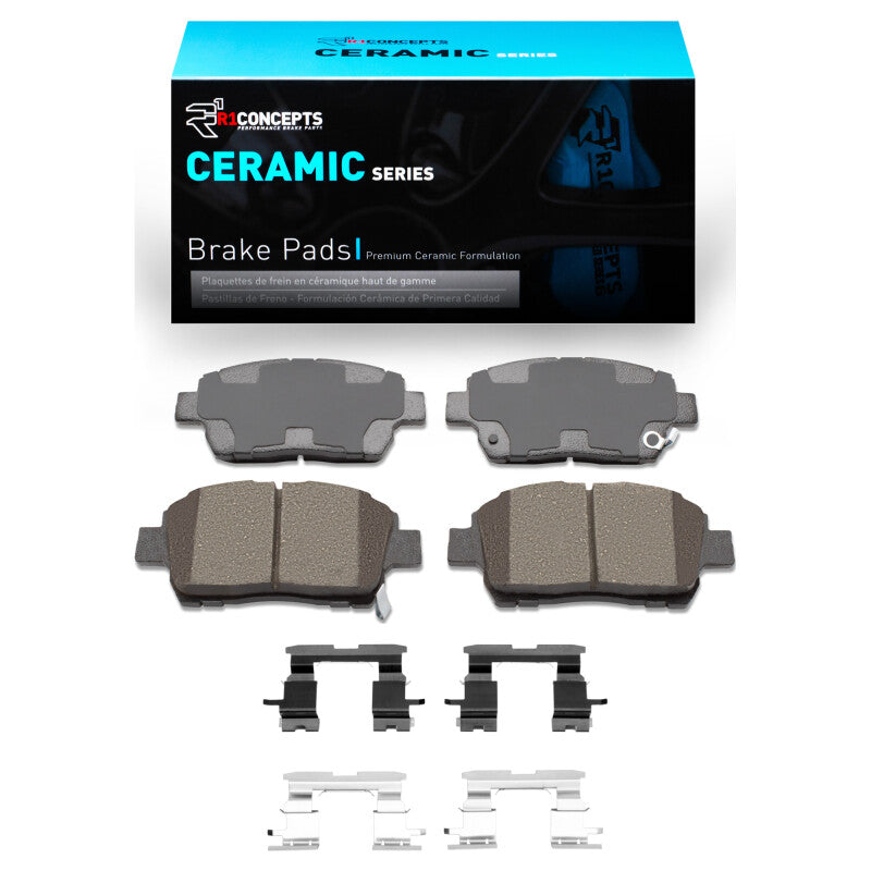 R1 2000-2015 Scion IQ Front R1 Ceramic Pads & Hardware Kit