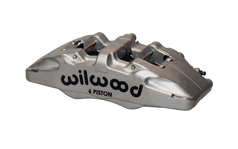 Wilwood Caliper-Forged Dynapro 6 5.25in Mount-Nickel-R/H 1.62/1.12/1.12in Pistons 0.81in Disc