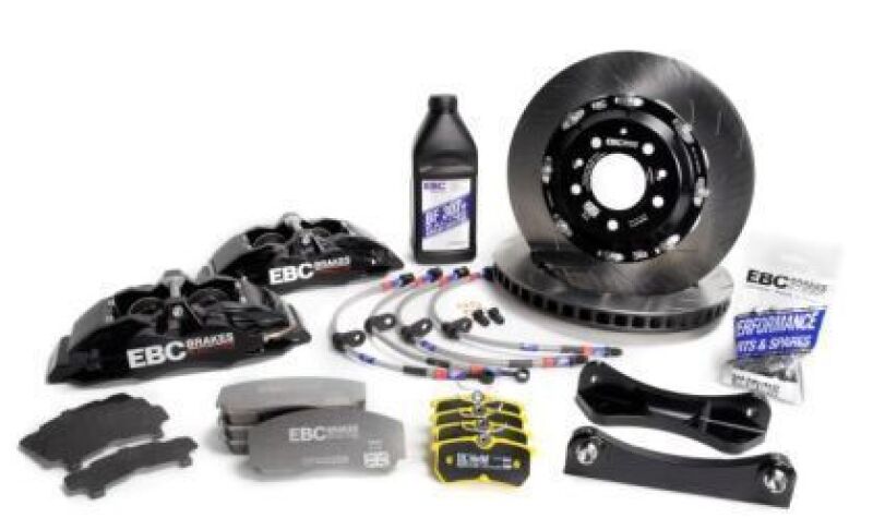 EBC Racing Honda Civic Type R FN2 Black Apollo-4 Calipers 330mm Rotors Front Big Brake Kit