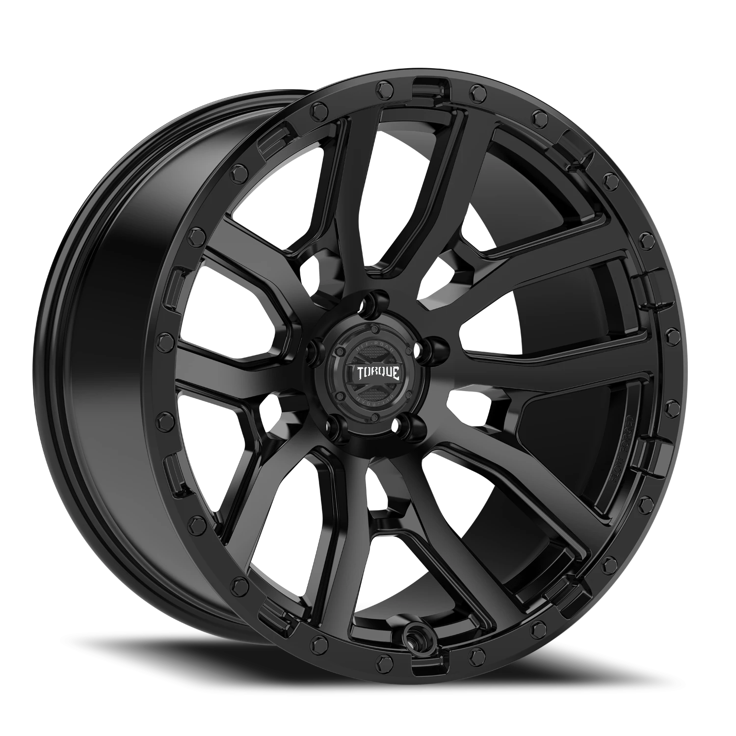 17x8.5 Torque TW401R Canyon Satin Black 5x127 et-12 BS 4.25 CB 71.5 Conical Seat Square