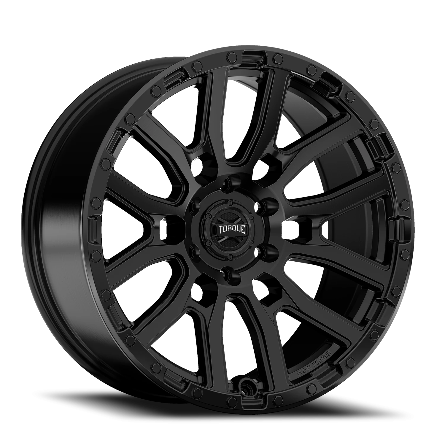 17x8.5 Torque TW401R Canyon Satin Black 6x139.7 et00 BS 4.72 CB 106.1 Conical Seat Square
