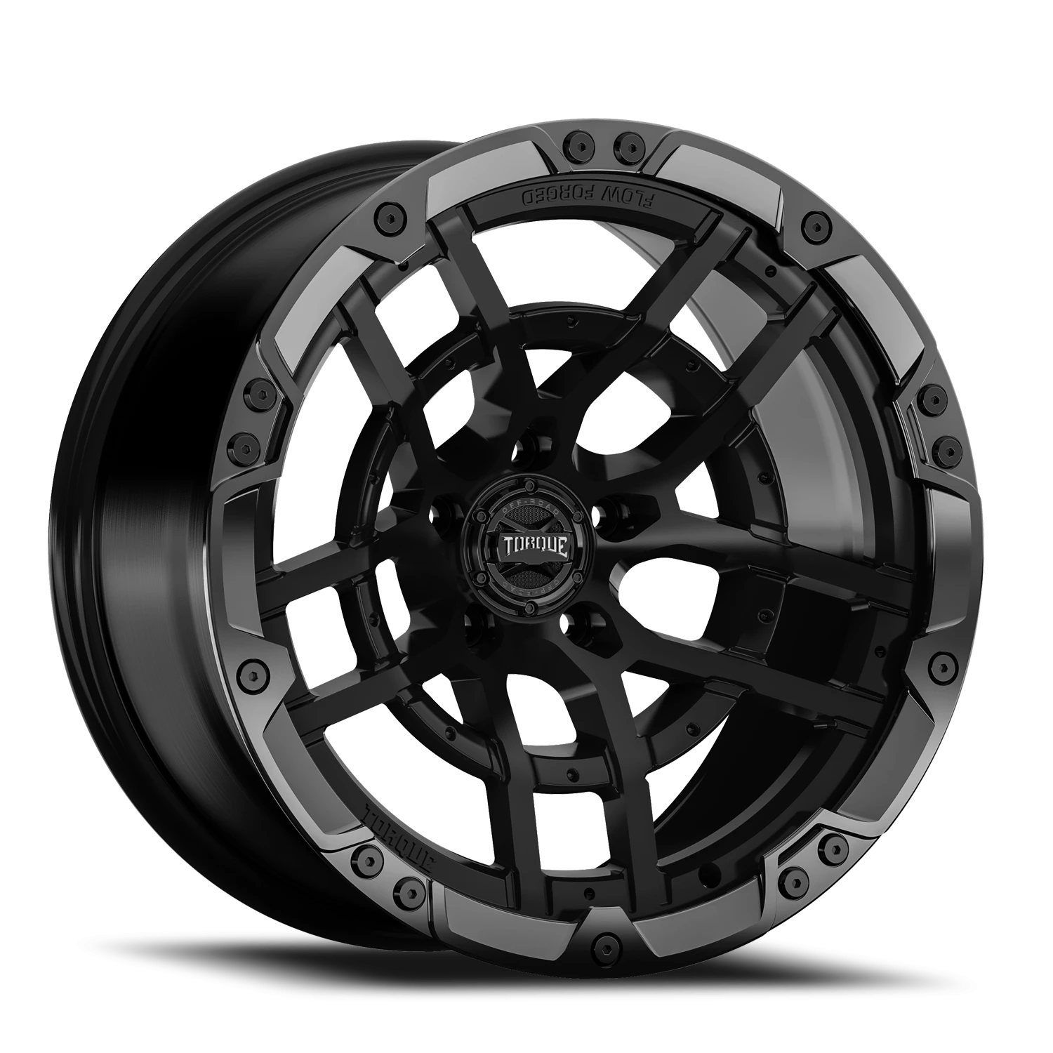 20x10 Torque TW419R Cliffhanger Satin Black Gloss Black Lip 5x127 et-18 BS 4.76 CB 71.5 Conical Seat Square