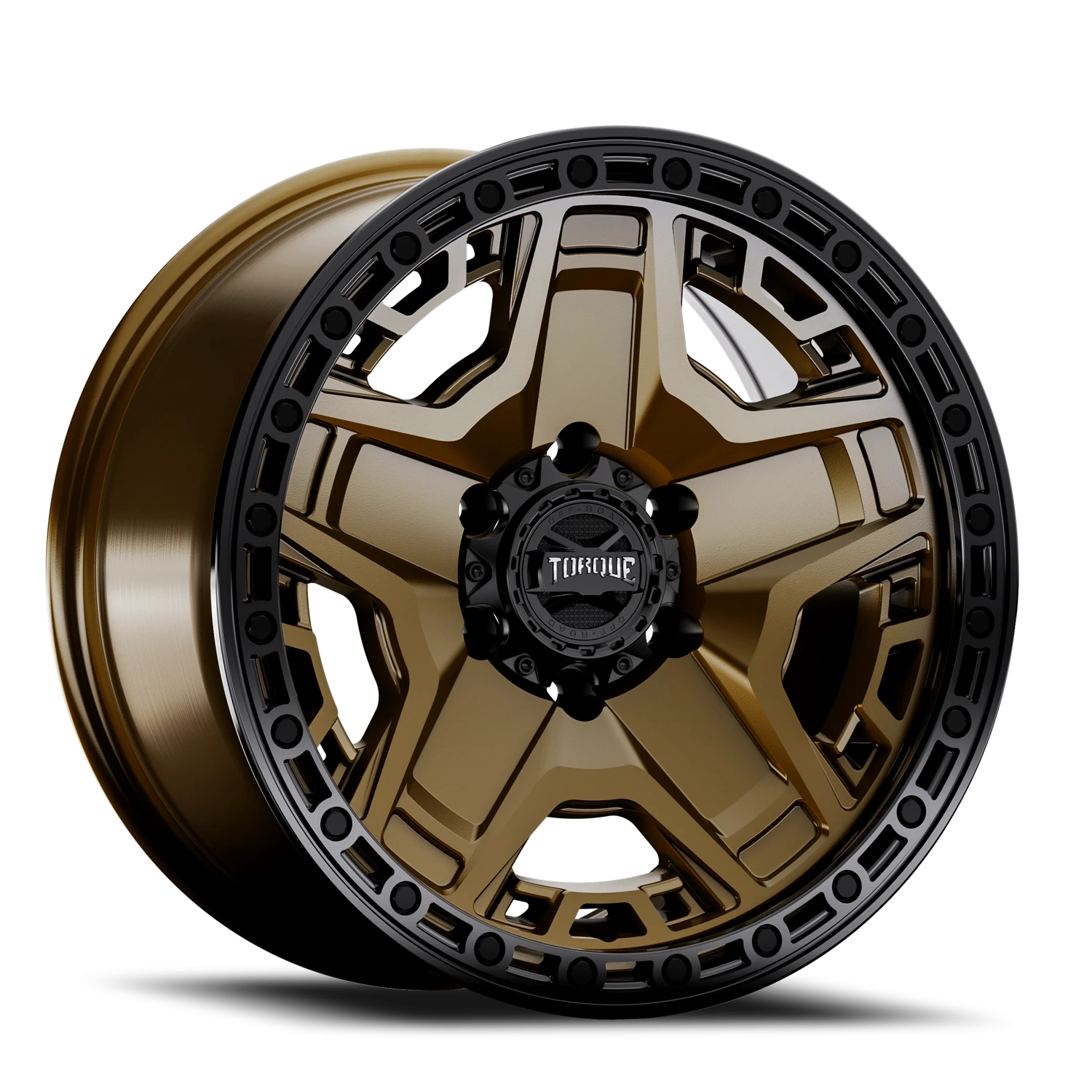 17x9 Torque TW448R Blackhawk Satin Bronze Satin Black Lip 6x139.7 et+18 BS 5.68 CB 106.1 Conical Seat Square