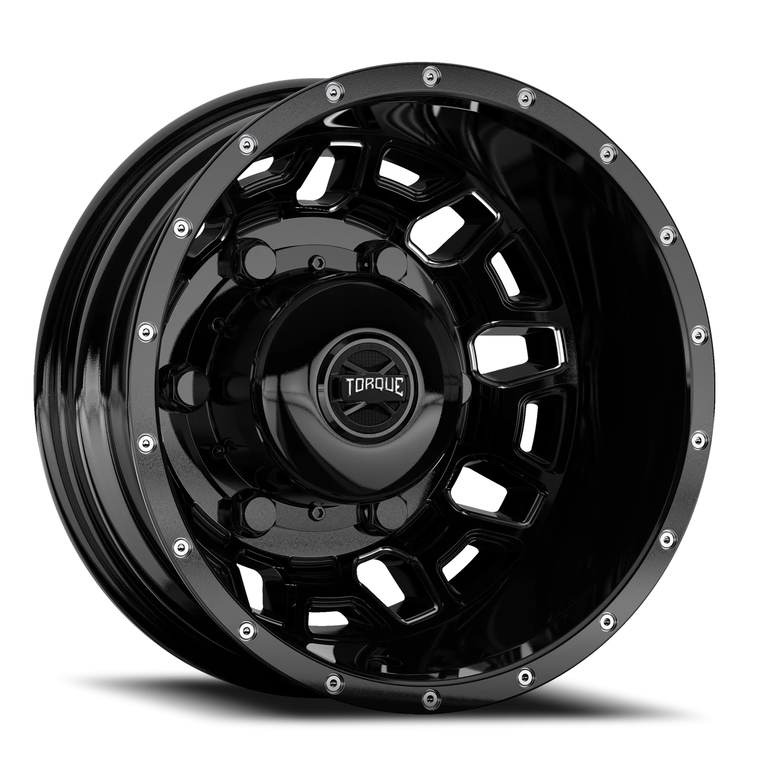 16x6 Torque TW514C Rush Satin Black 8x165.1 et-130 BS -1.64 CB 123.95 Flat Seat Rear