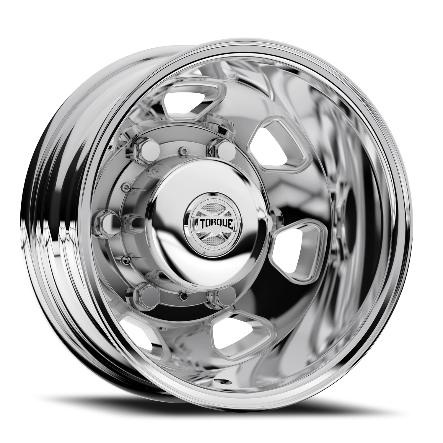 16x6 Torque TW537C Rodeo Polished 6x180 et-130 BS -1.64 CB 138.8 Flat Seat Rear