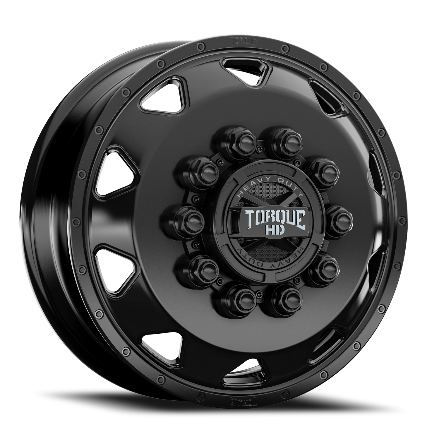 19.5x6 Torque HD TW643F Forged Haulin Satin Black 10x225 et+118 BS 8.4 CB 170.2 Flat Seat Steer