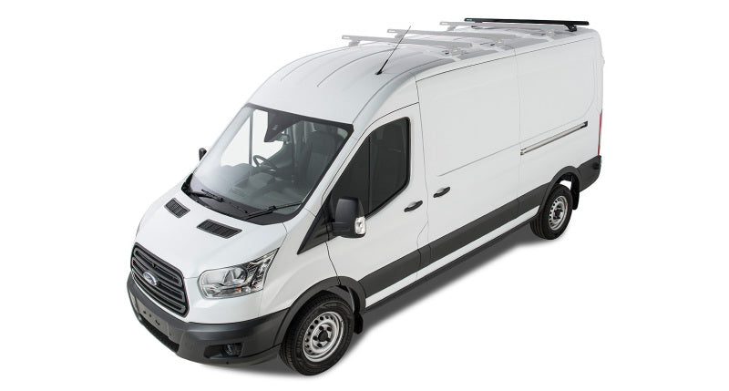 Rhino-Rack 14-21 Ford Transit 2 Door Wagon Heavy Duty RLTP 3 Bar Roof Rack - Black