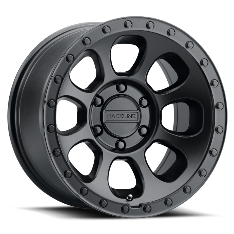 Raceline 961B Bolt 17x9in / 8x170 BP / -12mm Offset / 130.81mm Bore - Satin Black