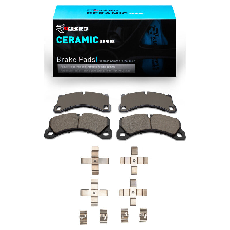 R1 11-23 Porsche Panamera Front Ceramic Pads & Hardware Kit