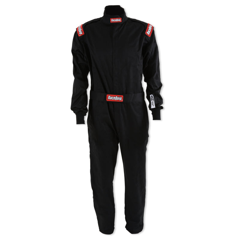 RaceQuip Black Chevron-1 Suit - SFI-1 Small