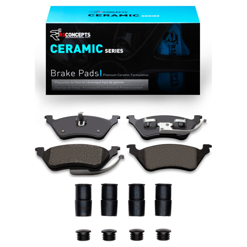 R1 01-07 Chrysler Town & Country Rear Ceramic Pads & Hardware Kit