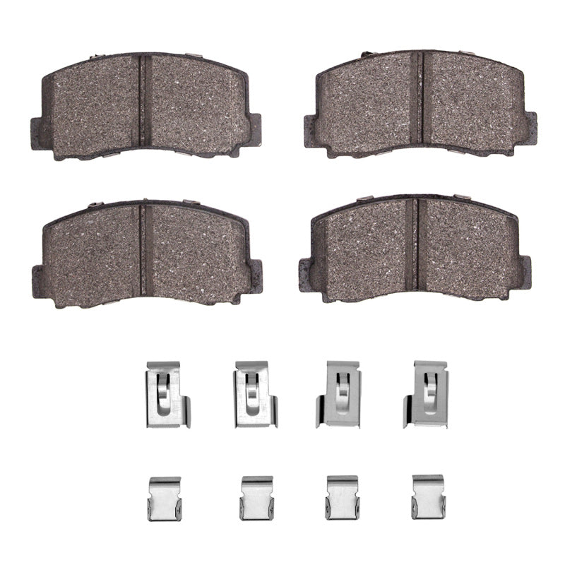 R1 83-83 Mitsubishi CORDIA Front Semi Met Pads & Hardware Kit