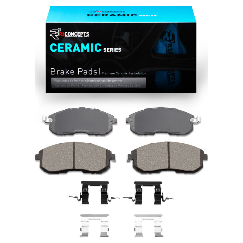 R1 2003-2012 Infiniti G35 Front R1 Ceramic Pads & Hardware Kit
