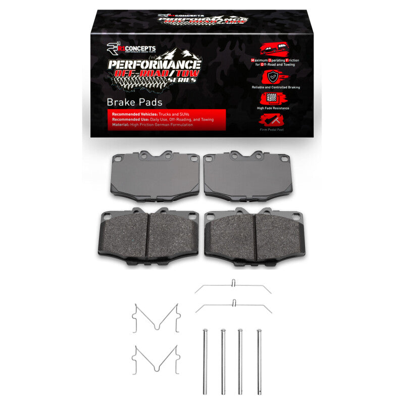 R1 1976-1989 Toyota 4Runner Front Performance Off-Road/Tow Brake Pads & Hardware Kit
