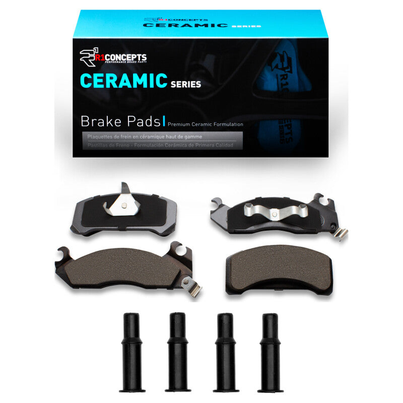 R1 82-93 Ford Fairmont Front Ceramic Pads & Hardware Kit