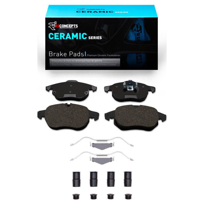R1 03-05 Saab 9-3 Front Ceramic Pads & Hardware Kit