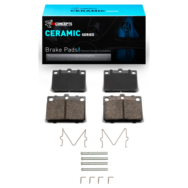 R1 72-78 Mazda 808 Front Ceramic Pads & Hardware Kit