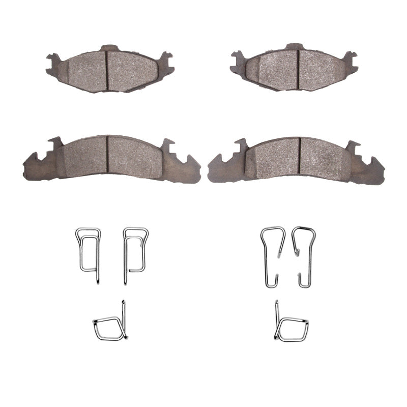 R1 84-90 Chrysler Town & Country Front Semi Met Pads & Hardware Kit