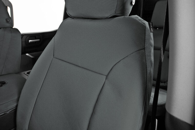 Covercraft 19-21 Chevrolet Silverado/ Endura PrecisionFitFront Row Seat Covers - Charcoal/Charcoal