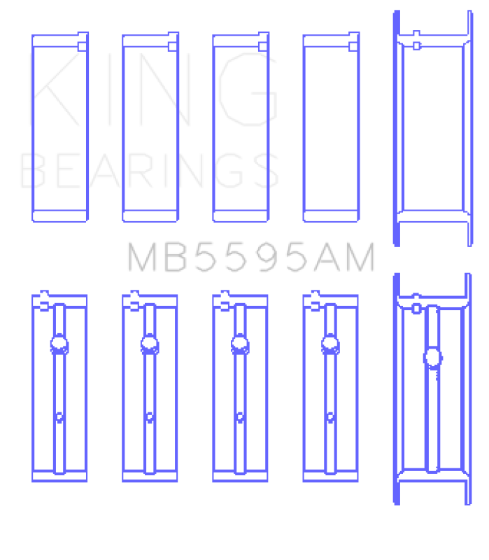 King Engine Bearings Datsun Ka-24E (Size +0.50mm) Main Bearing Set