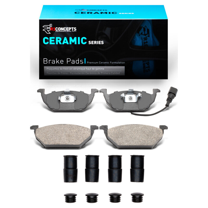 R1 99-10 Volkswagen Jetta Wagon Front Ceramic Pads & Hardware Kit