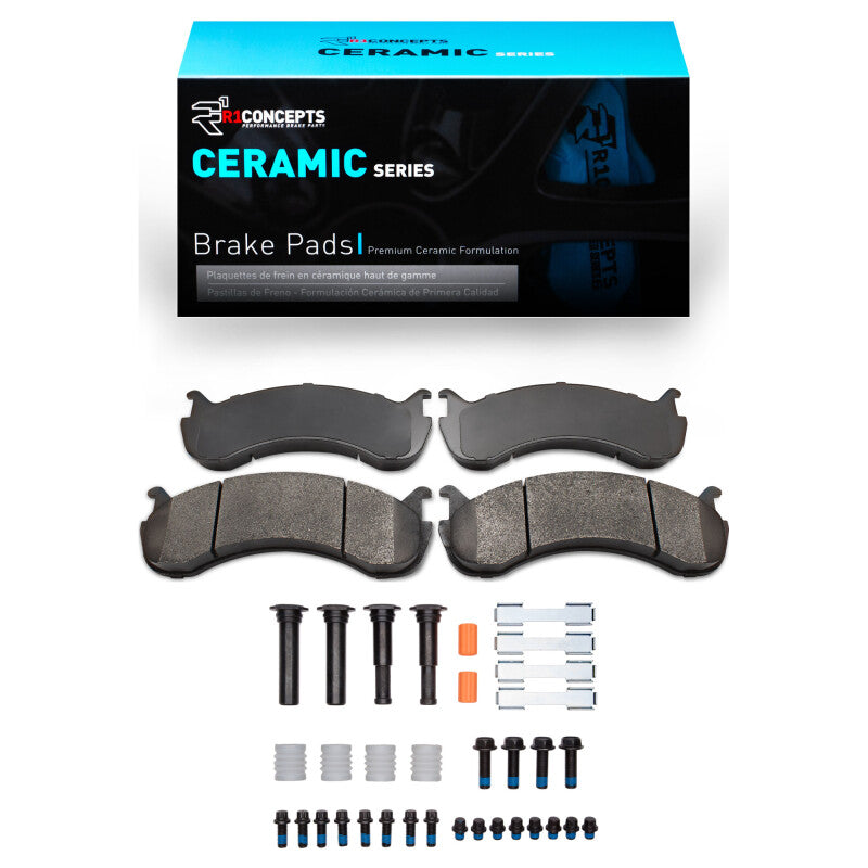 R1 98-24 Beaver Motorcoach Monterey Front/Rear Ceramic Pads & Hardware Kit
