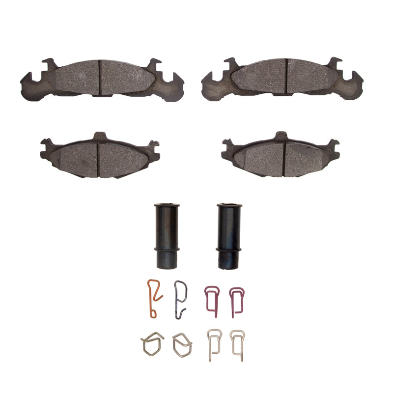 R1 84-90 Chrysler LeBaron GTC & GTS Front Semi Met Pads & Hardware Kit