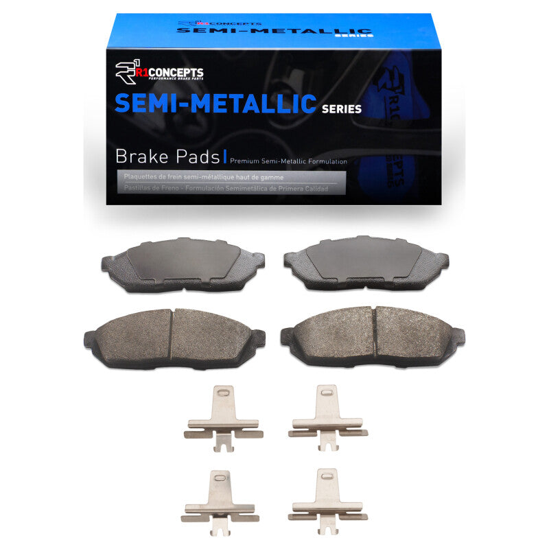 R1 80-83 Honda Civic Hatchback Front Semi Met Pads & Hardware Kit