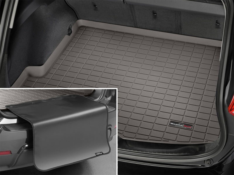 WeatherTech 25-26 Porsche Panamera E-Hybrid Trunk Cargo Liner w/Bumper Protector - Cocoa